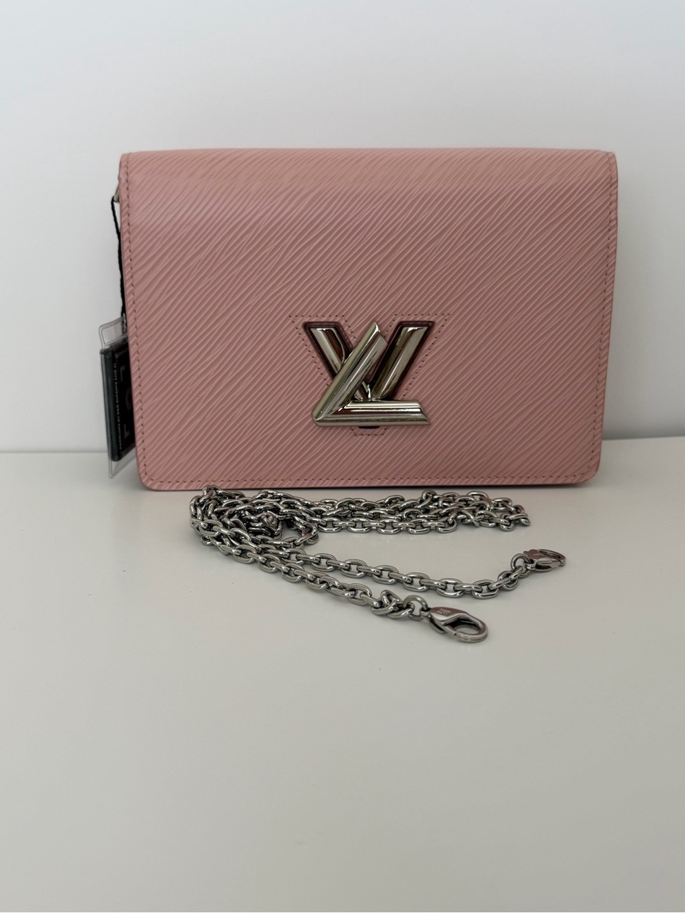 Louis Vuitton Rose Ballerine Epi Twist Belt Wallet on Chain WOC Bag